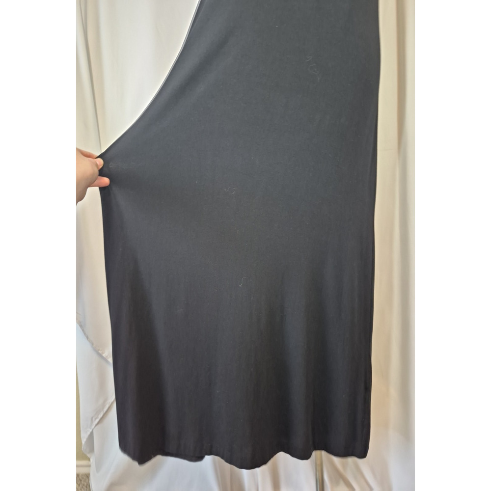 Bryn Walker Piers Modal Ponte Round Neck Midi Dress Black Medium View 5